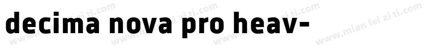 decima nova pro heav字体转换